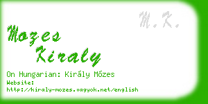 mozes kiraly business card